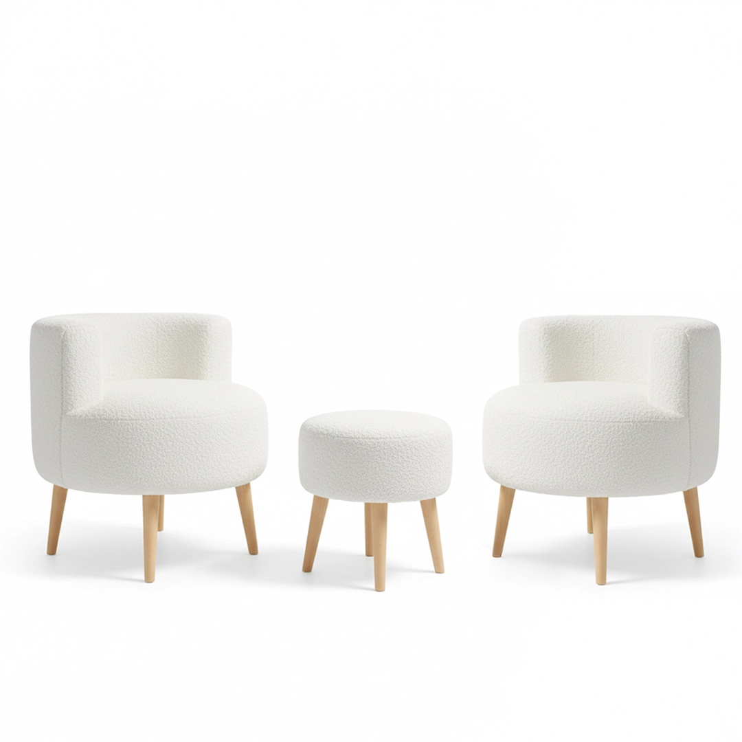 Çay Seti 2'li Koltuk ve Puf Takımı